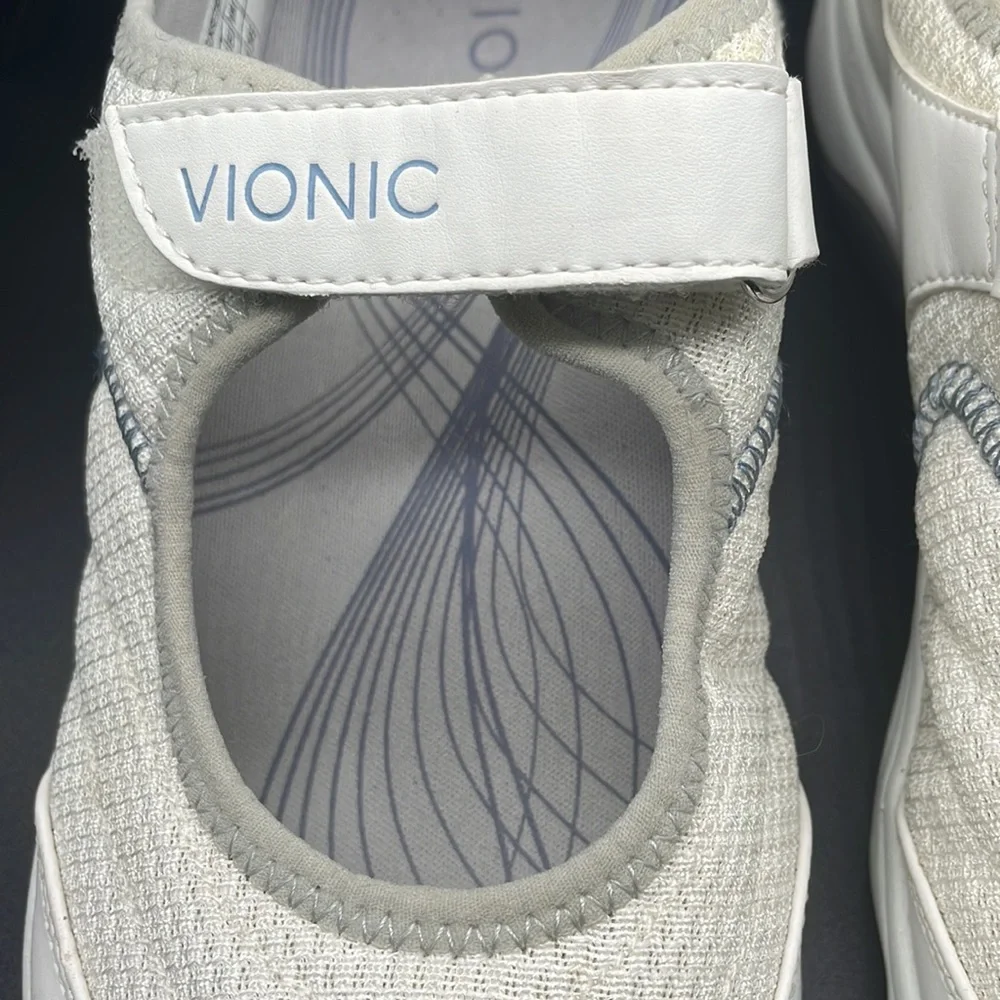 Vionic Sz 7.5 Sunset Mary Jane Sneakers Comfort 1st Ray Technology White EUC - Picture 3 of 8